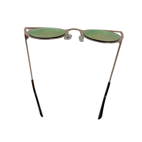 SUNGLASSES Sun Glasses Shades Rose Gold Metal Frames Pink Mirror Lenses UV400 - Picture 15 of 15